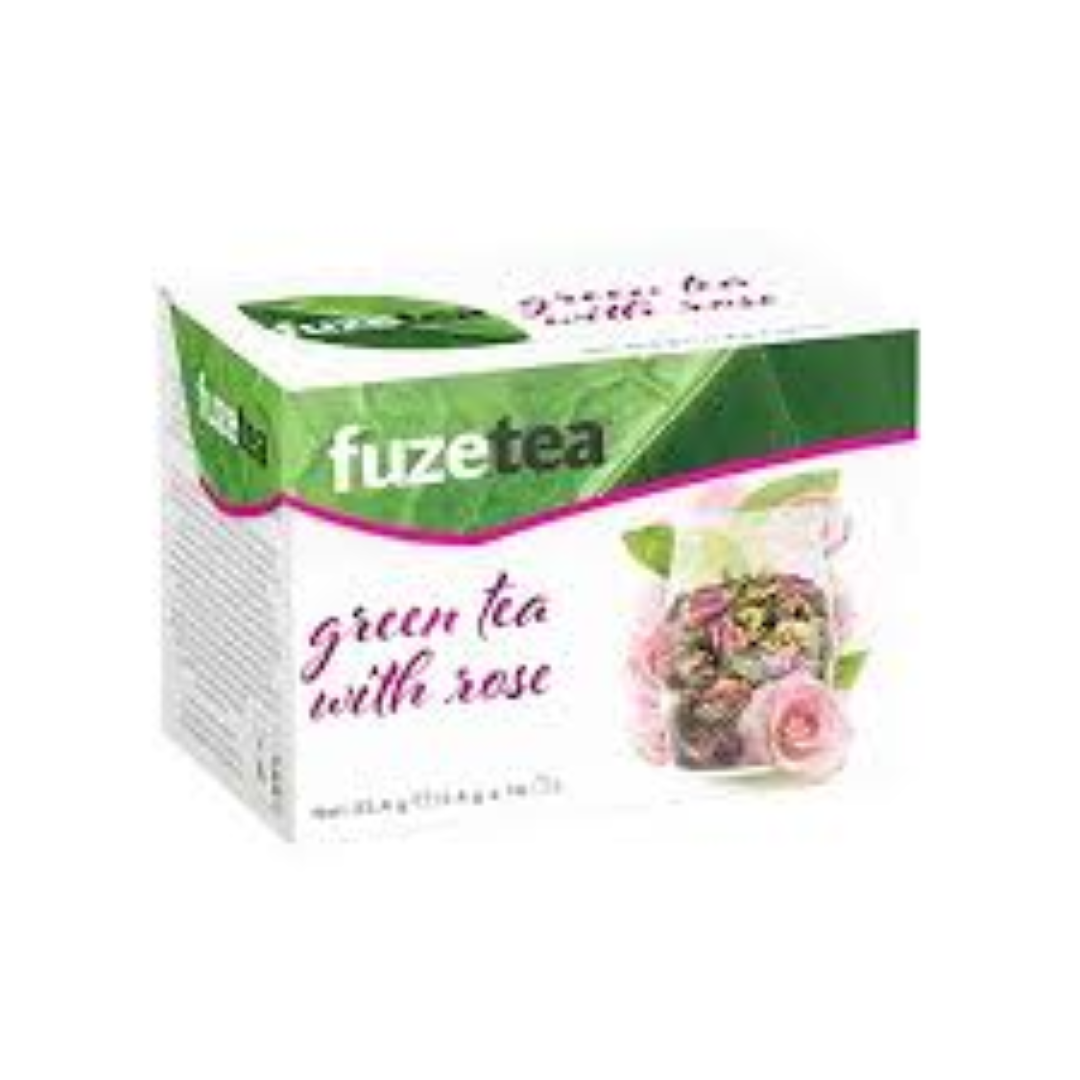 FUZE TEA BAGS GREEN TEA WITH ROSE
